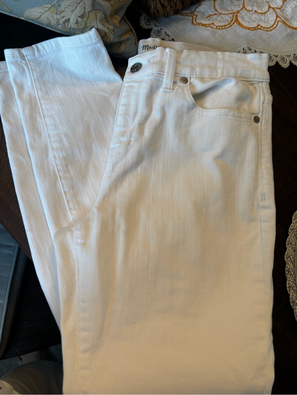 Madewell High Rise Skinny Jeans White Denim Size 29